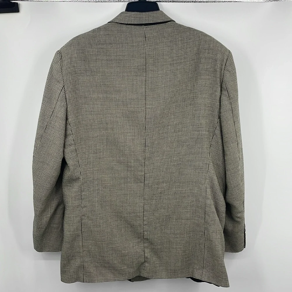 Vintage Oscar De La Renta Houndstooth sport coat jacket Size 44L